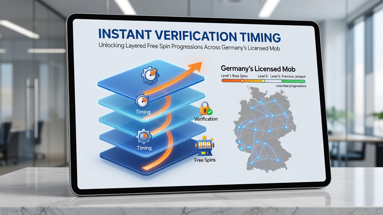 Darstellung von Mobile-App-Schnittstellen mit gestaffelten Free-Spin-Progressionen