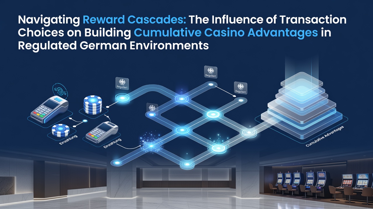 Illustration showing transaction flows and reward accumulation in regulated German casino environments