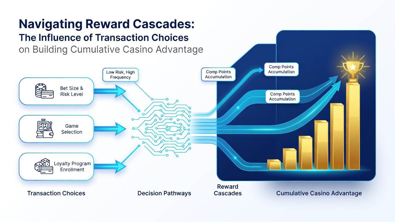 Diagram illustrating cumulative advantage building through transaction choices in German casinos