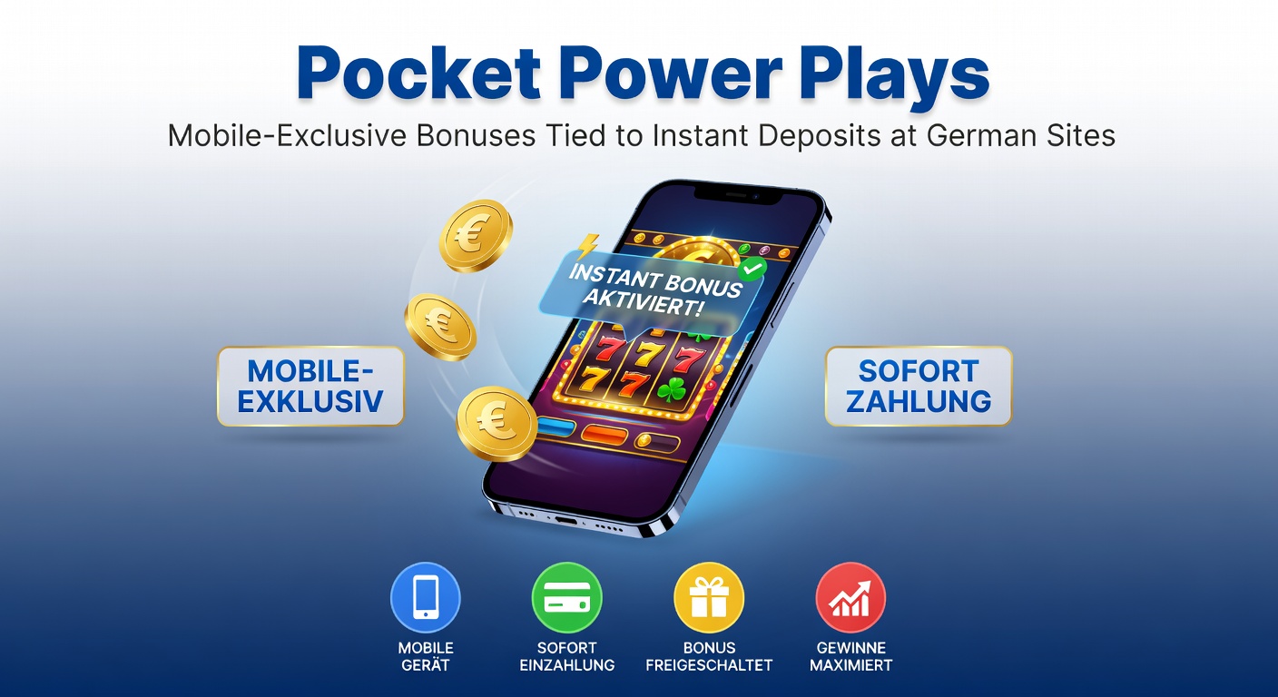 Detaillierte Grafik eines Mobile-Casinos mit Sofort-Deposit-Button, explodierenden Bonus-Symbolen und deutschen Zahlungsmethoden-Icons